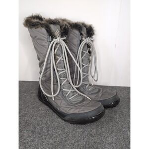 Columbia Heavenly Omni-Heat Winter Boots Womens 9 Gray Waterproof Fur Lined